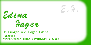 edina hager business card